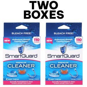 SmartGuard Premium Cleaner Crystals Mint Fresh Retainer Denture Night Guard 2x
